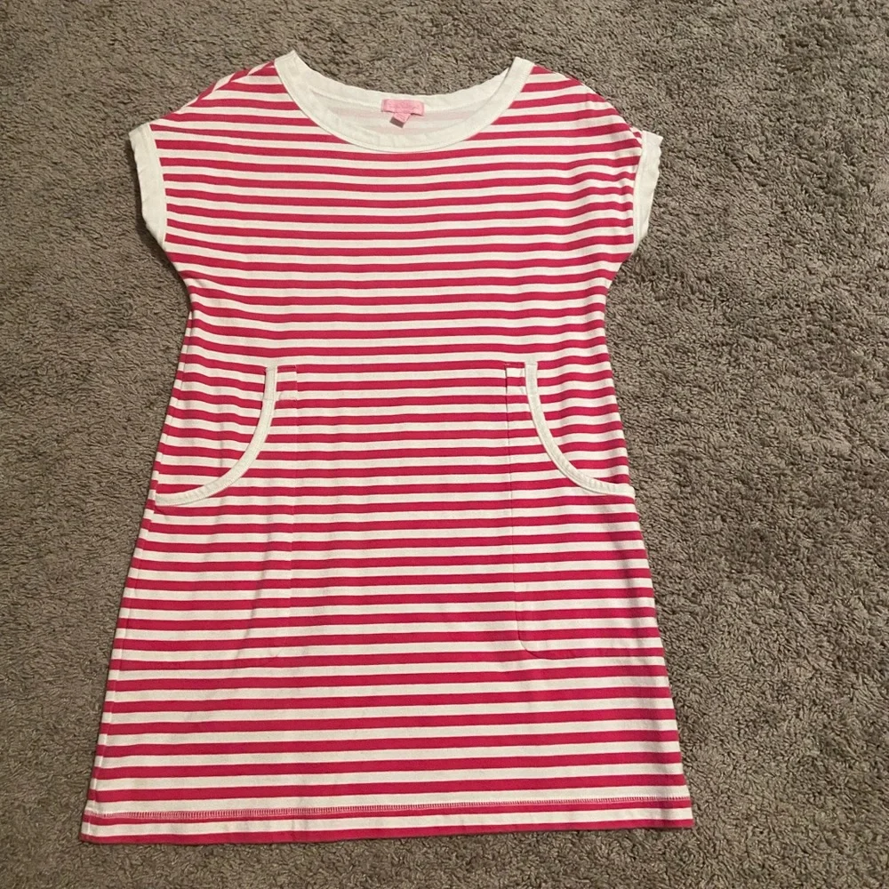 Lilly Pulitzer Pink and White Stripe Dress Size XS - Picture 1 of 6